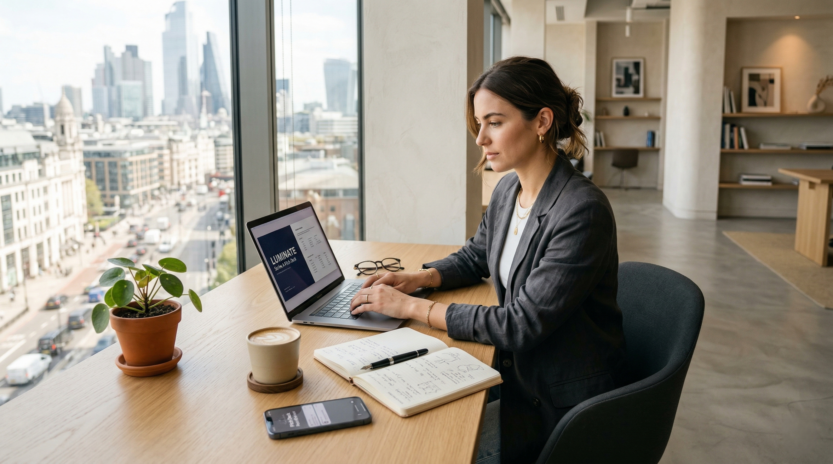 Entrepreneur working